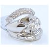 Image 2 : 14K WHITE GOLD 3 PCS RING:12.59g/Diamond:0.6ct/Center Cubic zirconia:1ea