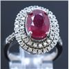 Image 2 : 4.59ct Ruby 14K White Gold Ring