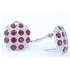 Image 4 : 14K WHITE GOLD RUBY EARRING