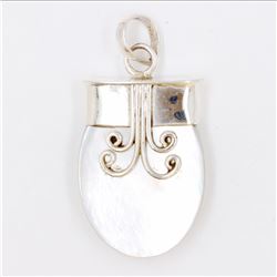 9.05gm Silver & Natural gemstone Pendant