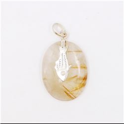 10.19gm Silver & Natural gemstone Pendant