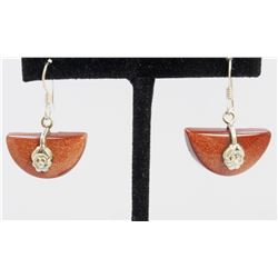 7.57gm Silver & Natural gemstone Earrings