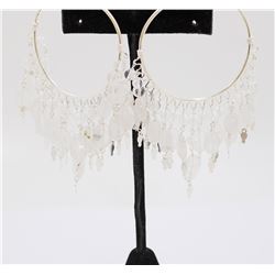 46.01gm Silver & Natural gemstone Earrings