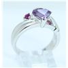 Image 3 : Sterling Silver .925  Amethyst W/ Ruby Ring 6.17gram
