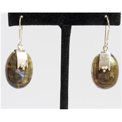 10.74gm Silver & Natural gemstone Earrings