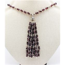 63.71gm Silver & Natural gemstone Necklace