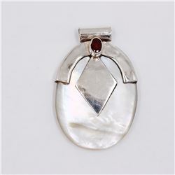 14.19gm Silver & Natural gemstone Pendant