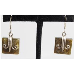 9.75gm Silver & Natural gemstone Earrings