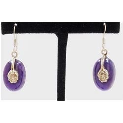 7.68gm Silver & Natural gemstone Earrings