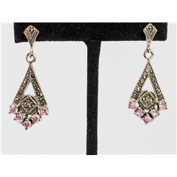 9.45gm Silver & Natural gemstone Earrings