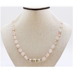 30.37gm Silver & Natural gemstone Necklace