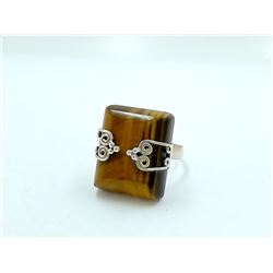 9.4gm Silver Tiger Eye Ring