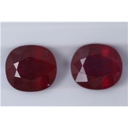 7.39ct Ruby Match pair Oval cut