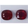 Image 1 : 7.39ct Ruby Match pair Oval cut