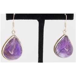 12.23gm Silver & Natural gemstone Earrings