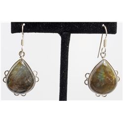 16.34gm Silver & Natural gemstone Earrings