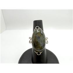 12.36gm Silver Labrodorite Ring