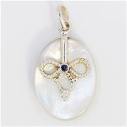 7.35gm Silver & Natural gemstone Pendant