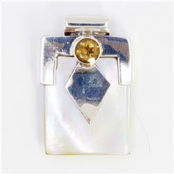 12.92gm Silver & Natural gemstone Pendant