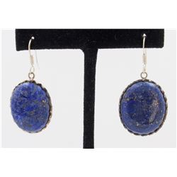13.13gm Silver & Natural gemstone Earrings