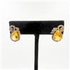 Image 1 : 7.09gm Gold Plated / Silver / Diamond / Citrine Earring