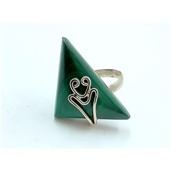9.02gm Silver Green Omex Ring