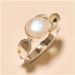 Moonstone RING Solid Sterling Silver