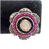 Image 2 : 5.77gm Gold Plated / Silver / Ruby / Diamond Uncut Earring