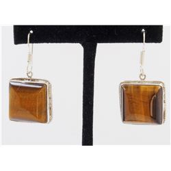 15.47gm Silver & Natural gemstone Earrings