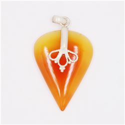 13.54gm Silver & Natural gemstone Pendant
