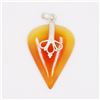 Image 1 : 13.54gm Silver & Natural gemstone Pendant