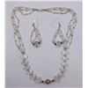 Image 1 : 68.28gm Silver & Natural gemstone Neckalce & Earring set