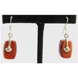 7.6gm Silver & Natural gemstone Earrings