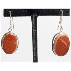 12.39gm Silver & Natural gemstone Earrings