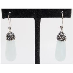 11.47gm Silver & Natural gemstone Earrings
