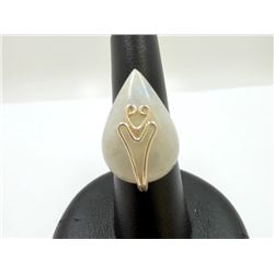 9.07gm Silver Moon Stone Ring