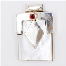 15.56gm Silver & Natural gemstone Pendant