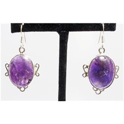 11.39gm Silver & Natural gemstone Earrings