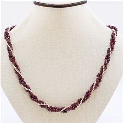 48.24gm Silver & Natural gemstone Necklace