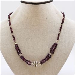 27.65gm Silver & Natural gemstone Necklace