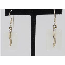 12.48gm Silver & Natural gemstone Earrings