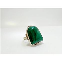 12.92gm Silver Green Omex Ring