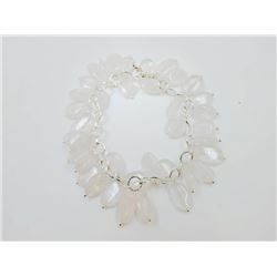 28.69gm Silver & Natural Gemstone Bracelet