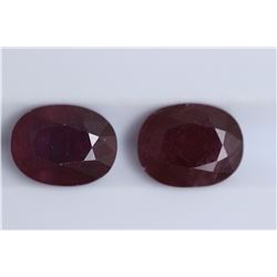 5.1ct Ruby Match pair Oval cut