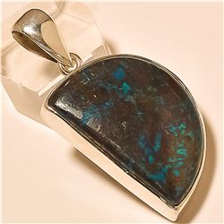 Azurite Pendant Solid Sterling Silver