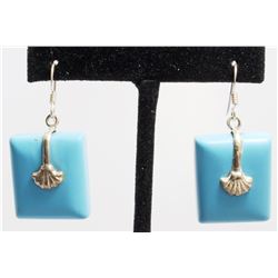 17.08gm Silver & Natural gemstone Earrings