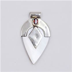 9.57gm Silver & Natural gemstone Pendant
