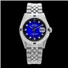 Image 2 : Rolex Men's Stainless Steel, QuickSet, Diam Dial & Diam/Sapphire Bezel - REF-521M2F