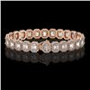 Image 2 : 17.28 CTW Emerald Cut Diamond Designer Bracelet 18K Rose Gold - REF-3582A4X - 42789