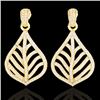 Image 1 : 2.50 CTW Micro Pave VS/SI Diamond Earrings Designer 18K Yellow Gold - REF-214W5F - 21152